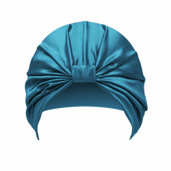 townssilk 100% Maulbeerseide Frauen Nachtmütze, 16Momme Schlafmütze Seide Duschhaube Gut für das Haar, schützt das Haar, Seide Nachtmütze,Beliebte, 1layer-peacockblue