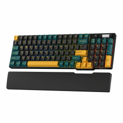 RK ROYAL KLUDGE RK96 RGB Limited Ed, 90% 96 Tasten Kabellose Tri-Modus BT5.0/2.4G/USB-C Hot-Swap-fähige Mechanische Tastatur mit Handballenauflage, Software-Unterstützung, Lineare Schalter, QWERTY Linearer Chromgrün Schalter Marrs Grün