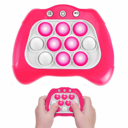 Quick Push Spiel, Pop It Fidget Elektronisches Sensorspiel, Bubble Sensory Squeeze Toys, Push Bubble Fidget, Light Up Game,Dekompressions Spielzeug Machine Geschenk für Kinder und Erwachsene Pink
