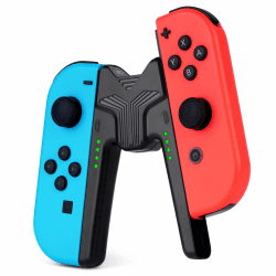 OFFCUP Ladegriff für Nintendo Switch NS/Switch OLED Joy Con, Efficient Charging Grip Controller Halterung V-förmiger Gaming Griff Controller Tragbarer Halter für Joy Con Switch Controller Schwarz