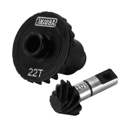 INJORA 22T/10T Underdrive Getriebe Stahl Legierung Spirale Getriebe Satz für TRX4M 1/18 RC Crawler Auto Upgrade, 1pcs