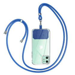 GUMO-LONG Handykette Universal zum Umhängen - Kompatibel mit jedem Handy und Smartphone, Kette zum Umhängen, Hülle mit Kordel, Handyband mit jeder Hülle kombinierbar hellblau