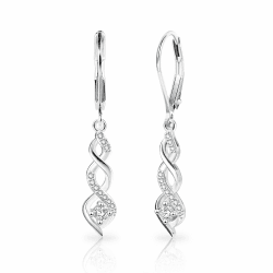 ALEXCRAFT Zirkonia Ohrringe Silber 925 Hängend für Damen Geschenk für Frauen Freundin Mama Mädchen