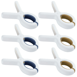 Große Badetuch Klammern, 6 Stücke Strandtuch Clips, Winddicht Handtuch Klammern, Wäscheklammern, Starke Towel Clips Klammern für Tägliche Wäsche, Strandtuch, Dicke Kleidung,Badetuch, Bettwäsche 6pcs