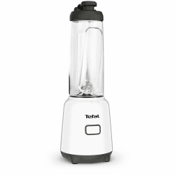 Tefal BL1501 Mix & Move Mini-Standmixer | inkl. To-Go-Flasche aus Premium Tritan | 300 Watt | platzsparendes Design | abnehmbare Klingen | einfache, ergonomische Einknopfbedienung | Weiß/Schwarz