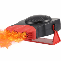 Leaflai 12V Autoheizung, Tragbare Auto-heizung 150W Winter-Auto-Heizung-Kit mit Heiz-/Kühlfunktion Plug-in Zigarettenanzünder Luftkühlventilator für 12Volt Autos, LKWs, SUV, Van (Rot)