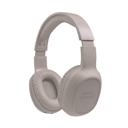 MARSGAMING Mars Gaming MHW-ECO, Umweltfreundliches Drahtloses Headset, Bluetooth 5.1, Mikrofon, Bio-Material Wheat Straw Grau MHWECO