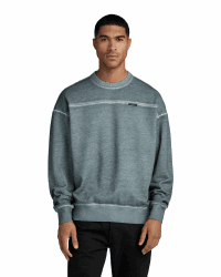 G-STAR RAW Herren Garment Dyed Loose Sweatshirt Sweater S Grau (Axis Gd D23881-d249-g083)