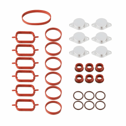 DROMEDARY 33mm Dichtungen der Ansaugbrücken，Ansaugbrücke Dichtungssatz，6 Drallklappen für 1er 3er 5er E87 E39 E46 E53 E90 E91 E60 X5 E70 11612246949