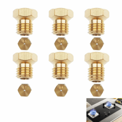 6 PCS Universal-Gasdüsen-Einspritzdüsen Für LPG-Propangasbrenner | Größen – Gewinde M6 x 0,75 (0,50-0,65-0,7-0,7-0,80-0,92) Angebot bei HelloDeals