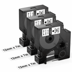 Upwinning Kompatibel mit Dymo D1 Etikettenband 12mm x 7m 45013 S0720530 für Dymo LabelManager 160 210D 280 360D 420P PnP 500TS, Kompatibel mit Dymo D1 45013 45113 A45013 Schwarz auf Weiß Schriftbänder