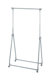 WENKO Kleiderständer klappbar, Kleideraufbewahrung mit verstellbarer Kleiderstange und Rollen, Kunststoff/Metall, 88 x 100-168 x 11-49 cm, Chrom/Grau 168 x 49 x 88 cm
