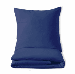 Luxuriöses Bettset aus Mako-Satin 100% Baumwolle 135x200 155x220 200x200 200x220, Größe:200 x 200 cm, Farbe :Dunkelblau 200 x 200 cm Dunkelblau