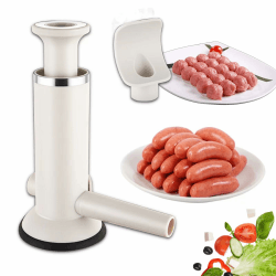 MeYuxg 2 in 1 Wurstfüller Manuelle, Wurstfüllmaschine & Klein Hackbällchen Former, Wurstfüller mit Wurstfülltrichter 2 in 1 Wurstfüllmaschine