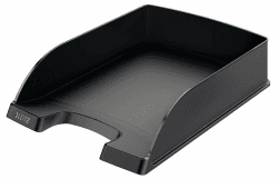 Leitz Briefkorb Standard A4, 5er Pack, Briefablage in Premium-Qualität, Stapelbare Ablagefächer als Schreibtisch-Organizer, Kombinierbar mit Plus-Serie, Schwarz, 52270095 Standard 5 Stück Schwarz
