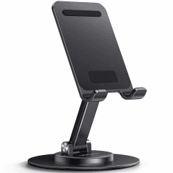 UGREEN Handy Ständer 360° Drehbare, Faltbarer Handyhalterung, Handyständer Höhenwinkel Verstellbar Kompatibel mit iPhone 16 15 14 13 12 Pro Max Plus, Galaxy S24 Ultra, Pixel 8, Redmi Note13, iPad Mini