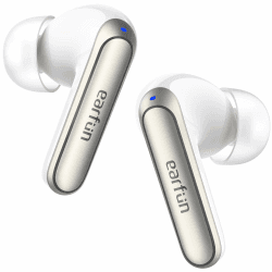 EarFun Air NC 2 Bluetooth Kopfhörer In Ear, Hybride Aktive Noise Cancelling Kopfhörer mit HiFi Audio, LDAC, 6 Mikrofone AI Anrufe, 40H Akku, Multipoint, Theater Mode weiß