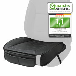 Walser Sitzauflage Auto Fernando, Qualitätssieger Sehr Gut*, Autositzauflage Vordersitze, Auto Sitzauflagen 1 Stück, Autositzschoner Vordersitz Kunst Leder, Autositzkissen Fahrersitz schwarz 1: Vordersitz
