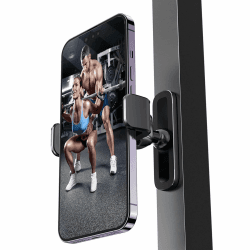 APPS2Car Handyhalterung Fitnessstudio Magnet für Fitnessstudio,360 einstellbar Mag-safe GYM halterung,handyhalterung golf mag-safe Ckompatibel mit 4.7-6.5"Smartphones,Legierungsbasis & Gelenk,schwarz Gray