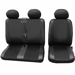 WOLTU Auto Sitzbezüge universal Größe, 1+2 Sitzbezug Schonbezüge aus Kunstleder schwarz