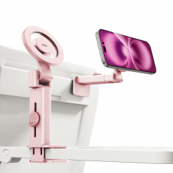 ESR für Magsafe Handyhalterung Flugzeug, Magnetische Flugzeug Reise Gadgets, Universelle Flugzeug Handyhalter Handy Ständer mit Magsafe Ring für iPhone 16 15 14 13 12, Samsung, Android, Rosa
