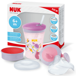 NUK Trinklernset, Purple, 1 Stück (1er Pack) Lila