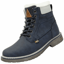 Mishansha Winterschuhe Herren Stiefel Warm Gefüttert Winterstiefel Damen Wasserdicht Outdoor Schneestiefel GR.36-48 Blau 38 EU