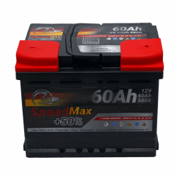 Speed Max Batterie L2 60Ah 580A 12V Starterbatterie Autobatterie