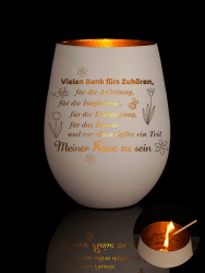 Dankeschön Geschenke für Erzieherin Lehrerin Abschiedsgeschenk, Teelichthalter Geschenke für Frauen Chef Mitarbeiter, Windlicht mit Gravur Geschenk, Teelichtgläser Danke Geschenkideen für Tagesmutter