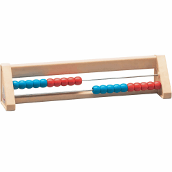 WISSNER® 80200.6 aktiv lernen - 20 er Rechenrahmenrot/blau-RE-Wood® 20 balls sloped Red And Blue