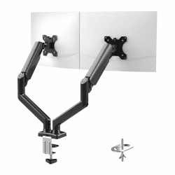 GRIFEMA Monitor Halterung 2 Monitore, für 13-32 Zoll Bildschirm, Monitor Stand Dual Monitor Arm Höhenverstellbar Drehungbar, Monitorhalterung Max 9Kg, Bildschirmhalterung Vesa 75x75/100x100 Dual Gasfederarm