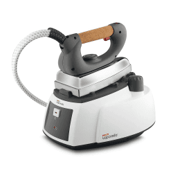 POLTI PLEU0186 Bügelstation 505 PRO, Modell mit einem professionellen Bügeleisen und korkverkleidetem Handgriff, 25 x 35 x 27 mm, 4,1 kg, 3,5 bar, Dampfausstoss bis zu 90 g/min Weiß