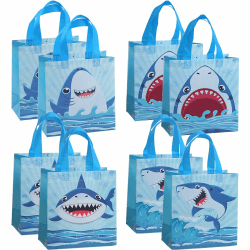 YGCHEN Hai Geschenktüten Kindergeburtstag Deko Hai Party Mitgebsel Shark Partytüten Meerestiere Geburtstag Geschenktüte Haie Gastgeschenke Party Zubehör 8 Stück