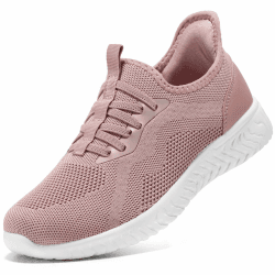 STQ Freihändig Damen Slip on Sneakers Leichte Turnschuhe zum schlüpfen Bequeme Schlupfschuhe 40 EU Pink