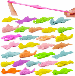 EKKONG 12 Stück Slingshot Finger Toys,Lustige Fliegende Schleuder Spielzeug, Party Spielzeug für Kinder - Zufällige Farbe (Ozean)
