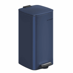 SONGMICS Mülleimer Küche, 30 Liter Abfalleimer, Tretmülleimer, Stahl, mit Inneneimer, Softclose, Offenhaltefunktion, mitternachtsblau LTB593Q02 mitternachtsblau 30 L