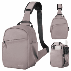 K&F Concept Kameratasche, Kamera Sling Tasche Schultertasche Fotorucksack Klein, Wasserdichter Kamerarucksack, Verstellbarer Schultergurt Kamera Rucksack für DSLR/SLR Kamera Objektiv Lotusrosa