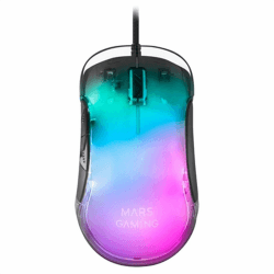 Mars Gaming MMGLOW, RGB Chroma-Glow Gaming-Maus, Spiegeloberfläche, Ultraleicht, 12800 DPI, Schwarz