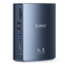 ORICO 15-in-1 USB C Docking Station Displaylink, Unterstützt Dual-Screen 4K@60Hz Erweiterter und Gespiegelter(Geeignet mit Apple M1) mit 2 HDMI, DP, RJ45,PD100W, 3,5mm Audio, TF/SD und 8 USB3.0/2.0