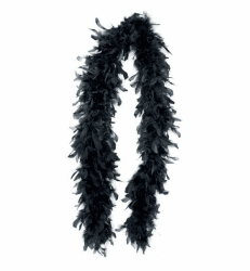 KarnevalsTeufel Federboa einfarbig Federdichten wählbar Länge ca. 1,80m Federstola Federschal Kostüm Karneval 20er Jahre Charleston Burlesque kuschelig(Schwarz), Einheitsgröße Angebot bei HelloDeals