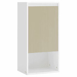 VASAGLE Badezimmerschrank, Badschrank hängend, Tür mit Verstellbarer Öffnungsrichtung, verstellbare Ablage, 30 x 40 x 80 cm, wolkenweiß-naturbeige BBK742N01 Midischrank