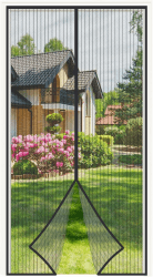 4UMOR Fliegengitter Balkontür 90x230cm stärkere Magnete Fliegengitter Tür Ohne Bohren Insektenschutz Balkontür für Balkontür Wohnzimmer Terrassentür Türvorhang Fliegenvorhang Nicht Kürzbar Schwarz