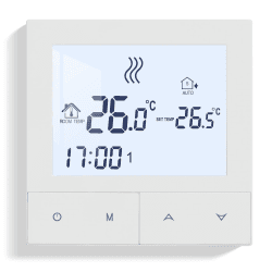 Beok Thermostat Fussbodenheizung Wasser, Thermostate Heizung Digital Raumthermostat Fußbodenheizung 230v Wandthermostat Heizungsthermostat Temperaturregler TDS72-WP Weiß 3A Wasser Fussbodenheizung No-WIFI