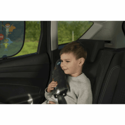 cartrend Gurtkissen HERO,​​ schützt vor Verletzungen, groß und bequem, buntes Design für Kinder, 1 Stück, grau grau 1 Stück