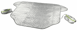 Walser Premium Auto Frontscheiben Abdeckung mit Seitenspiegelschutz L Frontscheibenabdeckung Winter Frostschutz Auto Frontscheibe Scheibenabdeckung Auto Winter Autoabdeckung Winter 157x126 cm Scheibenschutz, M: 157x126 cm