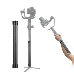 PULUZ 35 cm Stativ Verlängerungsstange Kamera Kohlefaser Verlängerungsstange Handheld 1/4 Zoll Standardschraube 1/4 Zoll Schraubenloch Einbeinstativ Gimbal Verlängerungsstange für SLR Kamera Gimbal
