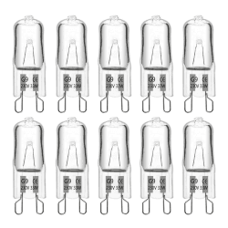 SCNNC G9 Halogen Leuchtmittel 25W 230V, Halogen Backofenlampe G9 Dimmbar 330lm Warmweiß 2700K, G9 Halogen Ofen für Backofen, Mikrowelle, Herd, Wachslampe, 10 Stück 25.0 Watt