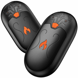 Handwärmer Wiederaufladbar 8000mAh, 2 Pack Handwärmer Elektrische mit 24 Stunden Wärme, Tragbarer Taschenwärmer 3 Heizmodi, Wiederverwendbare Handwärmer für Reno-Patienten, Frauen Männer Schwarz Tragbar