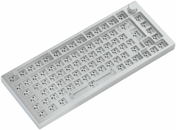 GLORIOUS Gaming GMMK PRO 75% Barebones (Frame Only) – Modulares mechanisches Gaming-Keyboard, 1,5 kg schwer, RGB, voll anpassbar, unterstützt 5-polige Schalter, International/ISO Layout - Weiß Barebones Deutsch / ISO Weiß