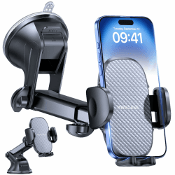 Miracase Handyhalterung Auto[Verbesserter Saugnapf] Handyhalter fürs Auto 360° Drehbar, Armaturenbrett Windschutzscheibe KFZ Handy Halterung für iPhone Galaxy Alle Smartphones Saugnapfhalterung